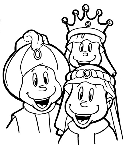 Pinto Dibujos: Reyes Magos para pintar